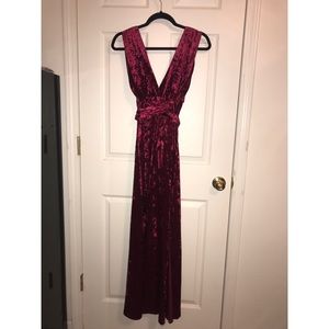Formal burgundy velvet dress - Lulus